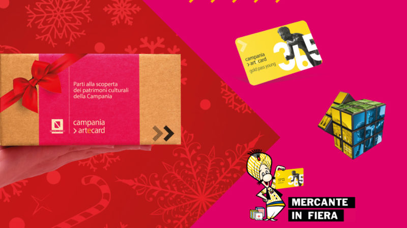 Regalo di Natale con Artecard box con Mercante in Fiera e Cubo di Rubik dedicato alle nostre bellezze